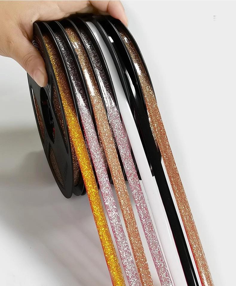 Красивая наклейка для швов, кухонная влагостойкая и водонепроницаемая красивая полоса для швов, красивая кромка для раковины, декоративная линия для зазоров 1 серебряный